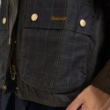 Giacca donna Spey Wax in cotone cerato tartan verde LWX1584 OL71 BARBOUR 