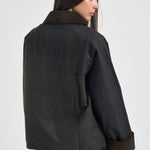 Giacca donna Spey Wax in cotone cerato tartan verde LWX1584 OL71 BARBOUR 