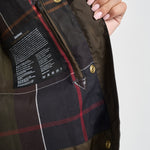 Giacca donna Spey Wax in cotone cerato tartan verde LWX1584 OL71 BARBOUR 