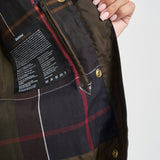 Giacca donna Spey Wax in cotone cerato tartan verde LWX1584 OL71 BARBOUR 