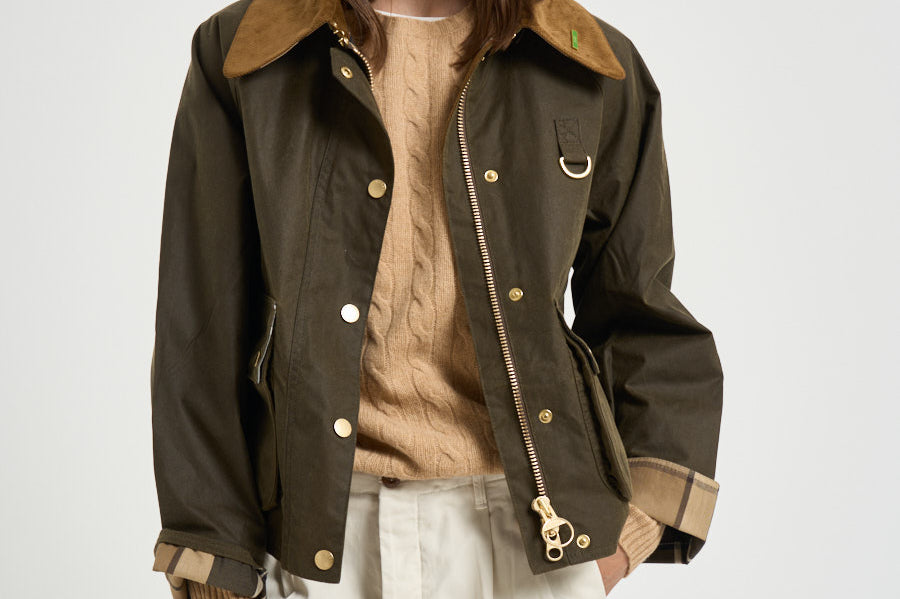 Giacca donna modern spey wax verde oliva LWX1595 SN91 BARBOUR 