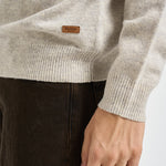Maglia uomo mezza zip e bottoni grigio chiaro mèlange MKN0585 BE14 BARBOUR 