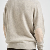 Maglia uomo mezza zip e bottoni grigio chiaro mèlange MKN0585 BE14 BARBOUR 