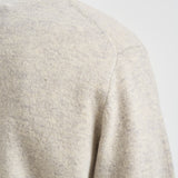 Maglia uomo mezza zip e bottoni grigio chiaro mèlange MKN0585 BE14 BARBOUR 