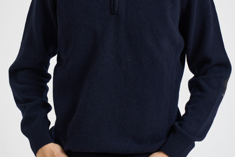 Maglia uomo mezza zip blu navy MKN0837 NY91 BARBOUR 