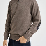Maglia uomo mezza zip tortora MKN0837 OL76 BARBOUR 
