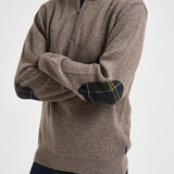 Maglia uomo mezza zip tortora MKN0837 OL76 BARBOUR 