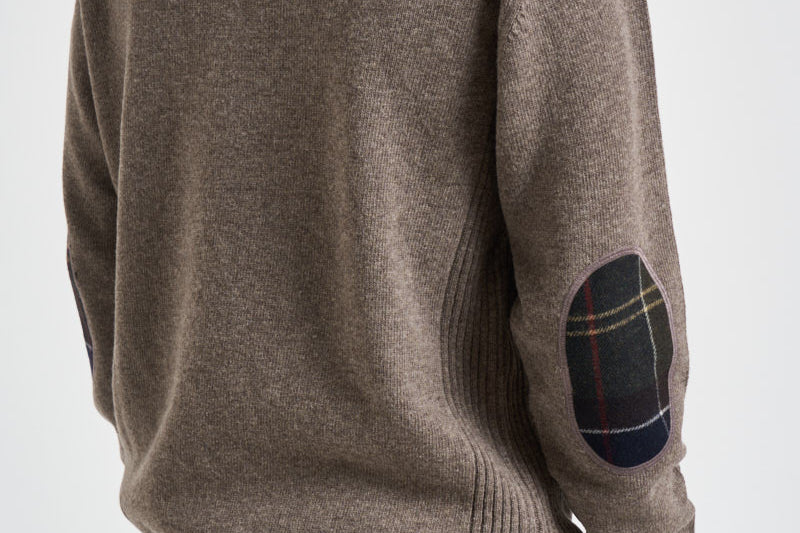 Maglia uomo mezza zip tortora MKN0837 OL76 BARBOUR 