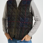 Gilet uomo trapuntato tartan blu MLI0064 TN14 BARBOUR 
