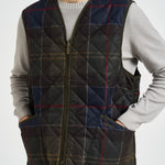 Gilet uomo trapuntato tartan blu MLI0064 TN14 BARBOUR 