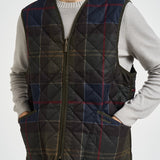 Gilet uomo trapuntato tartan blu MLI0064 TN14 BARBOUR 