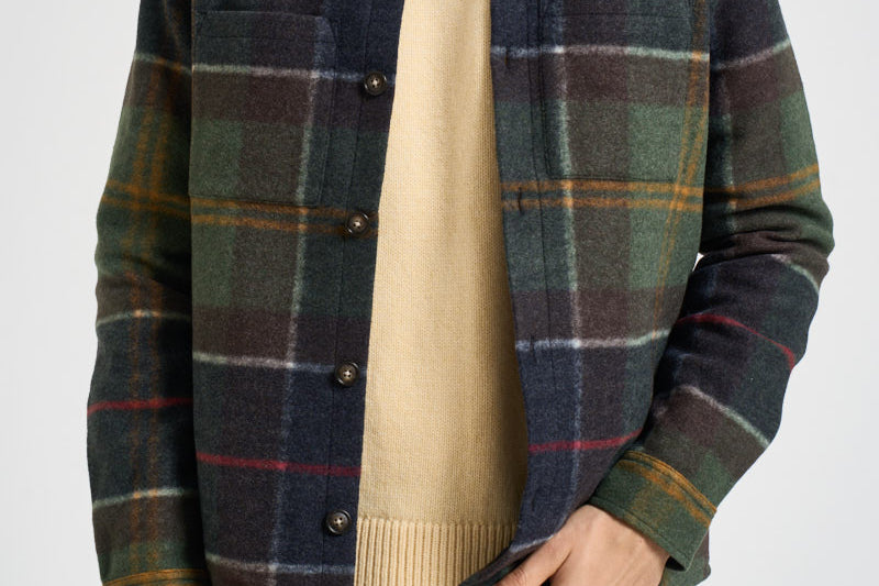 Camicia uomo Woodlanes pazzolata a quadri multicolor MOS0511 TN11 BARBOUR 