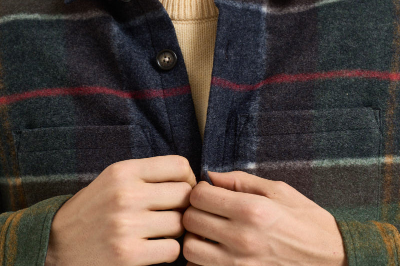 Camicia uomo Woodlanes pazzolata a quadri multicolor MOS0511 TN11 BARBOUR 