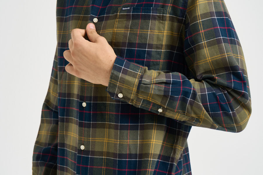 Camicia uomo a quadri verde e blu MSH4991 TN52 BARBOUR 