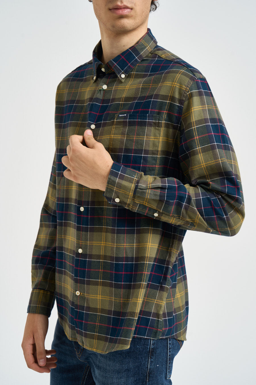 Camicia uomo a quadri verde e blu MSH4991 TN52 BARBOUR 