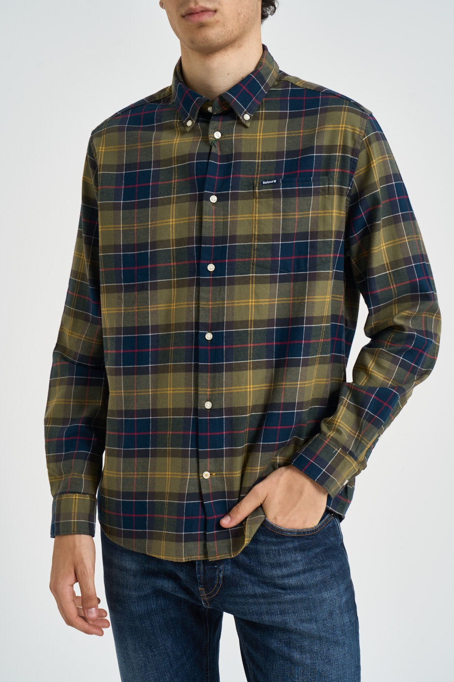 Camicia uomo a quadri verde e blu MSH4991 TN52 BARBOUR 