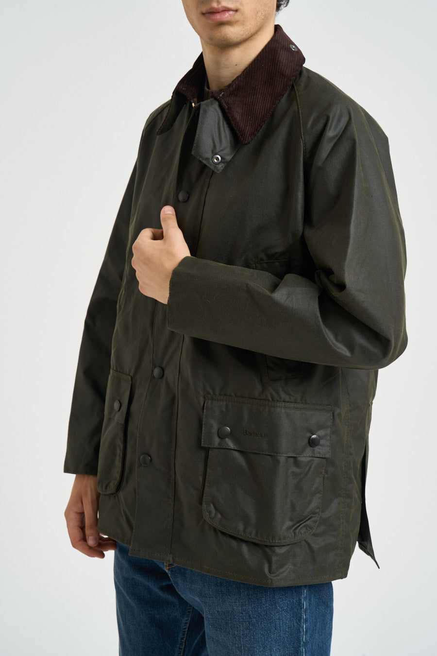 Giubbotto uomo Bedale cerato verde MWX0018 OL99 BARBOUR 