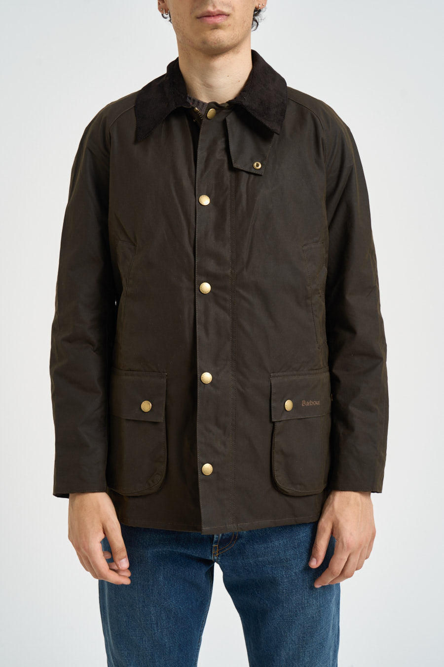 Giacca uomo cerata Ashby verde militare MWX0339 OL71 BARBOUR 