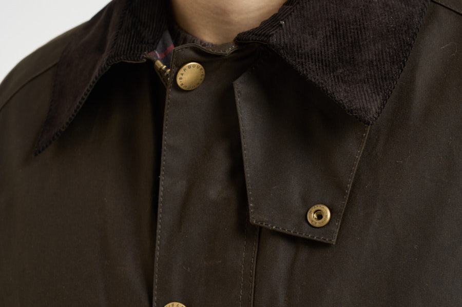Giacca uomo cerata Ashby verde militare MWX0339 OL71 BARBOUR 