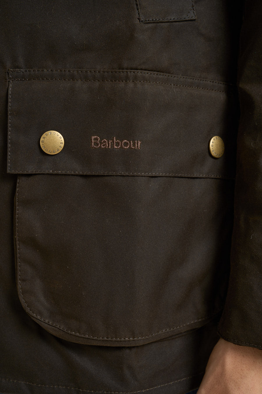 Giacca uomo cerata Ashby verde militare MWX0339 OL71 BARBOUR 