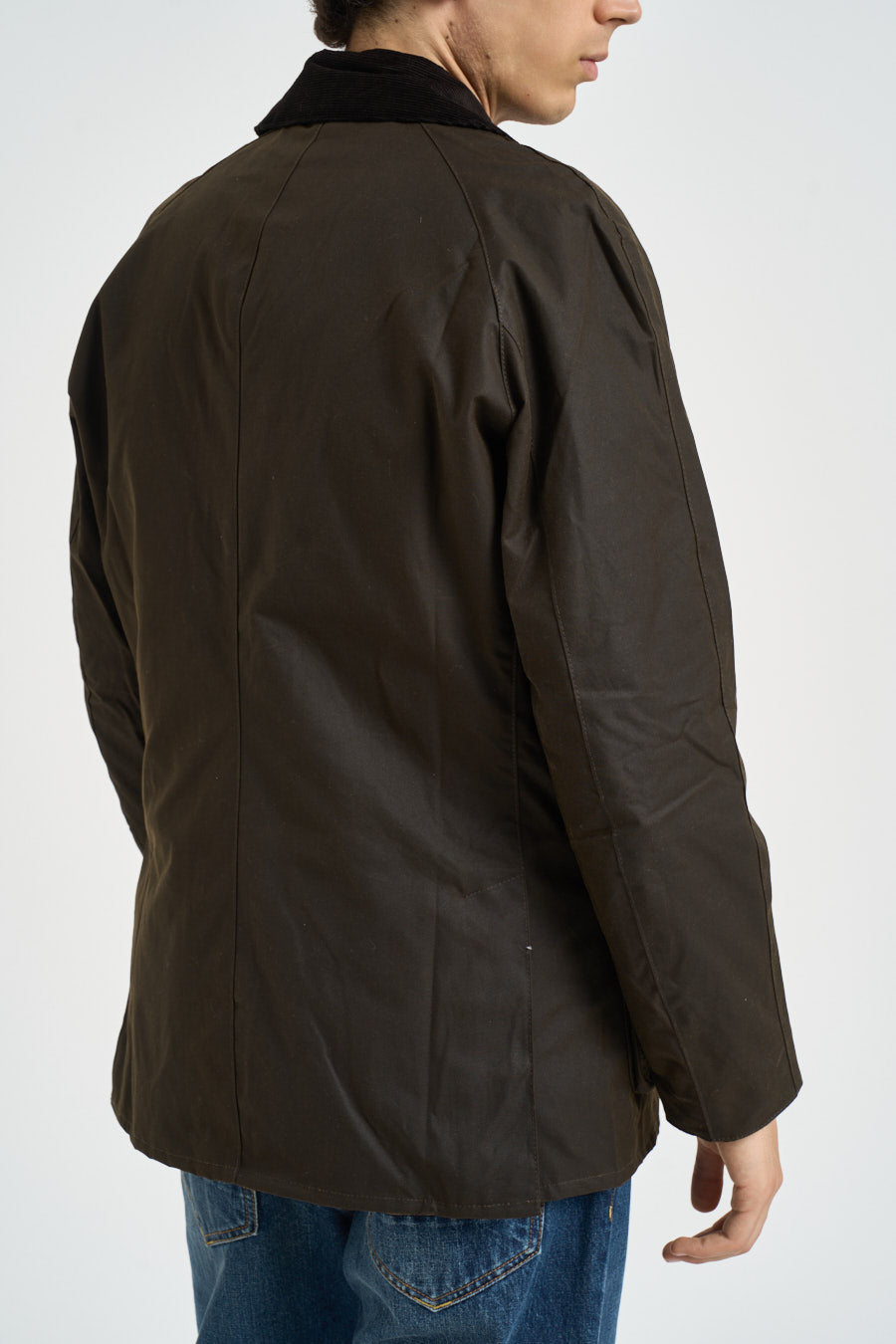 Giacca uomo cerata Ashby verde militare MWX0339 OL71 BARBOUR 