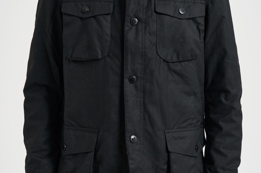 Giacca uomo in cotone cerato Ogston nero MWX0700 BK11 BARBOUR 