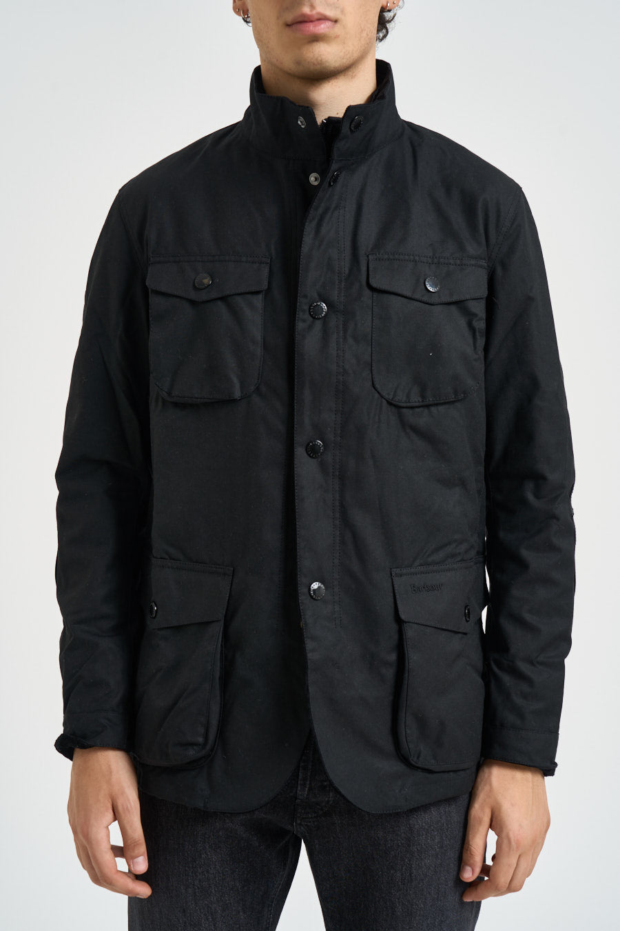 Giubbotto uomo cerato Ogston nero MWX0700 BK11 BARBOUR 