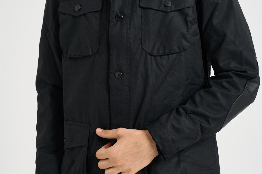 Giacca uomo in cotone cerato Ogston nero MWX0700 BK11 BARBOUR 