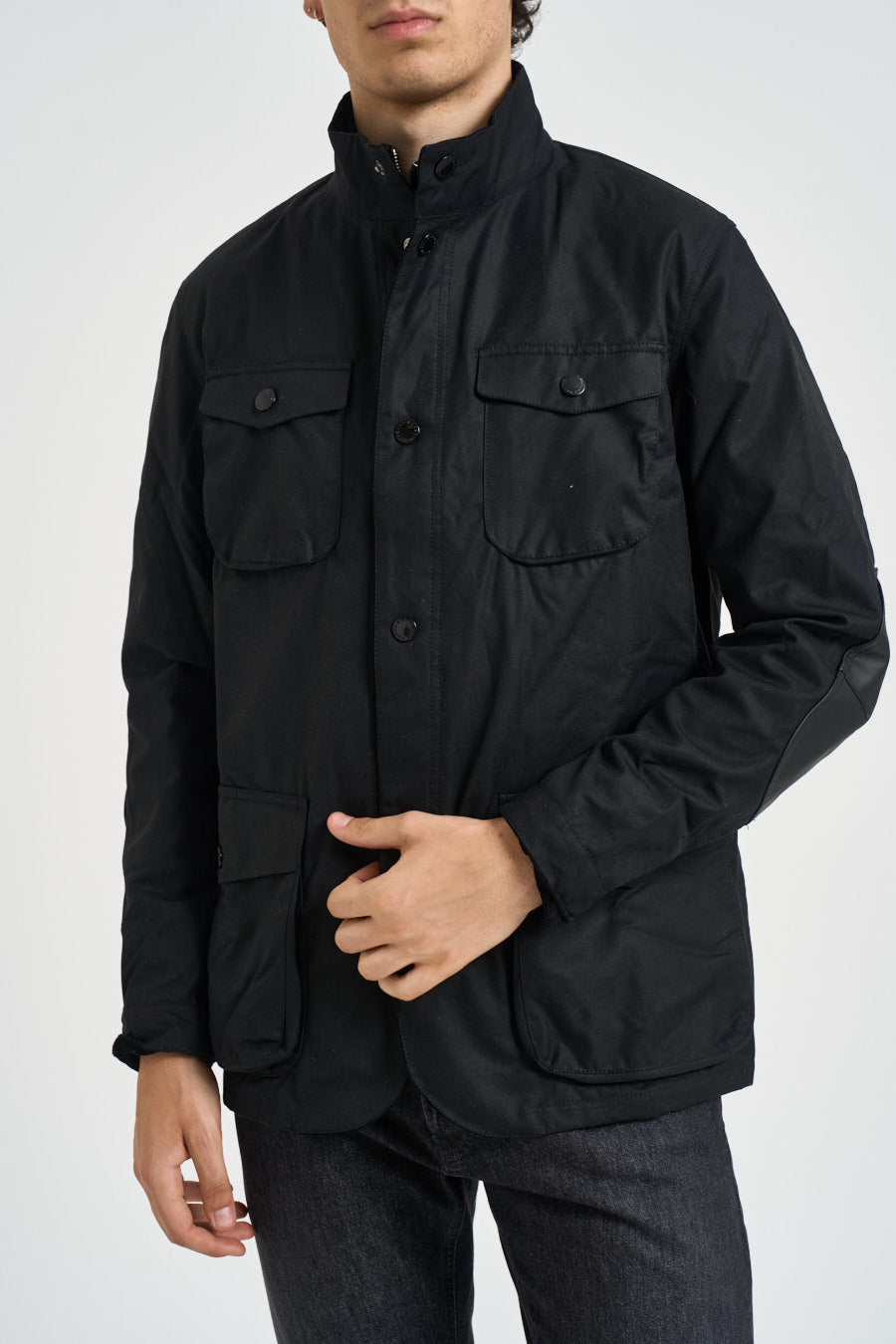 Giubbotto uomo cerato Ogston nero MWX0700 BK11 BARBOUR 