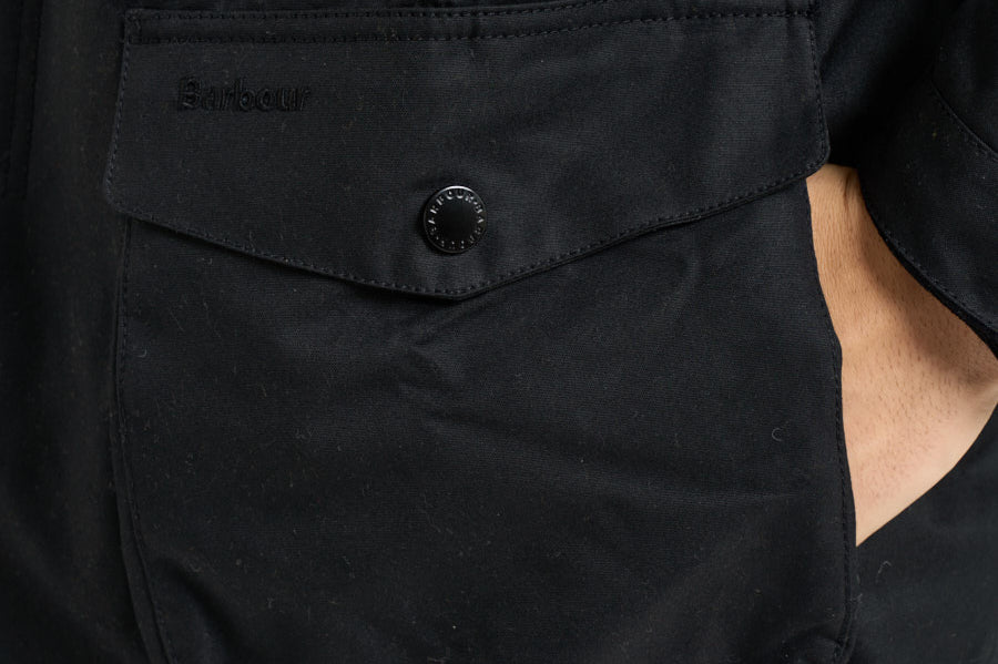 Giacca uomo in cotone cerato Ogston nero MWX0700 BK11 BARBOUR 