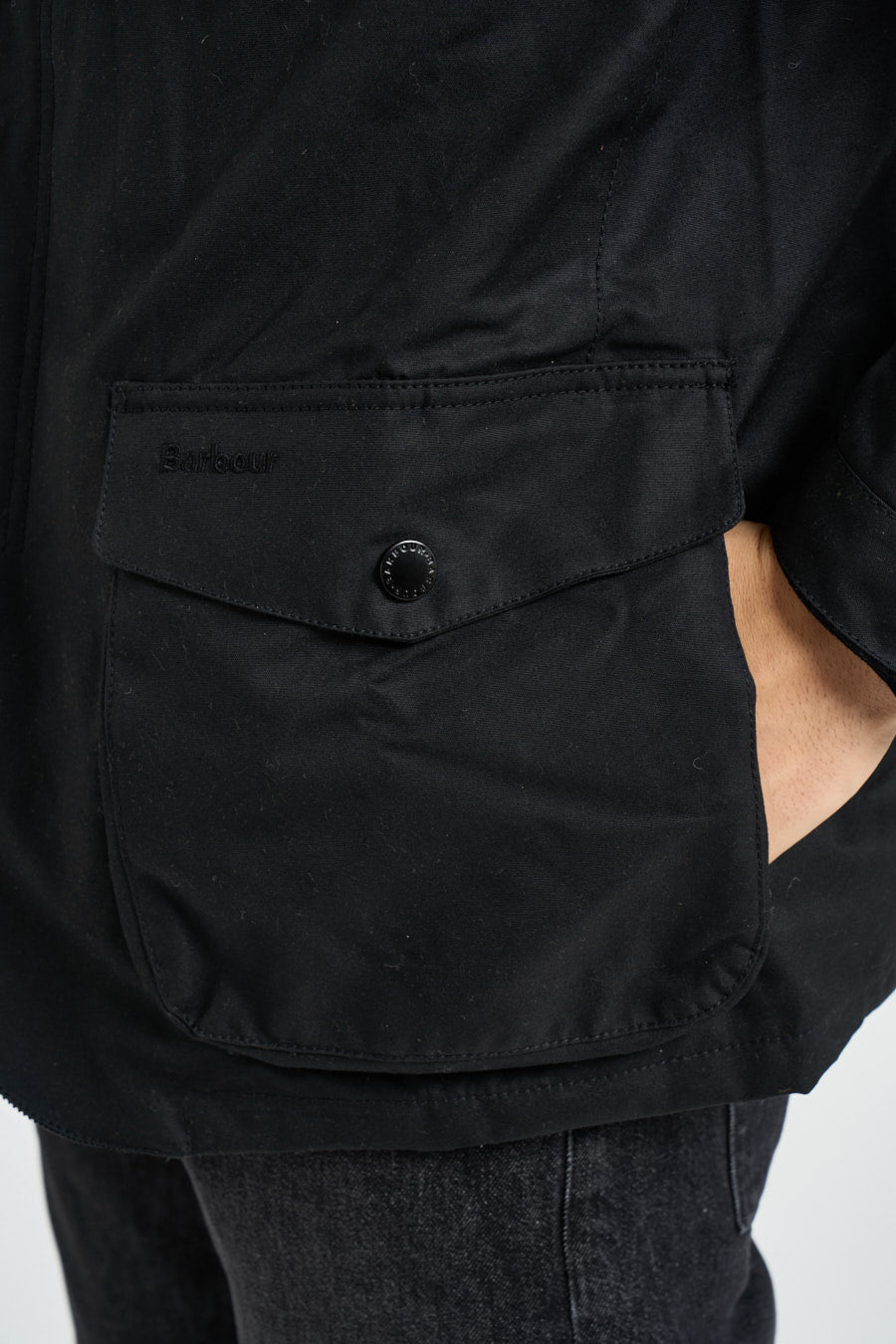 Giubbotto uomo cerato Ogston nero MWX0700 BK11 BARBOUR 