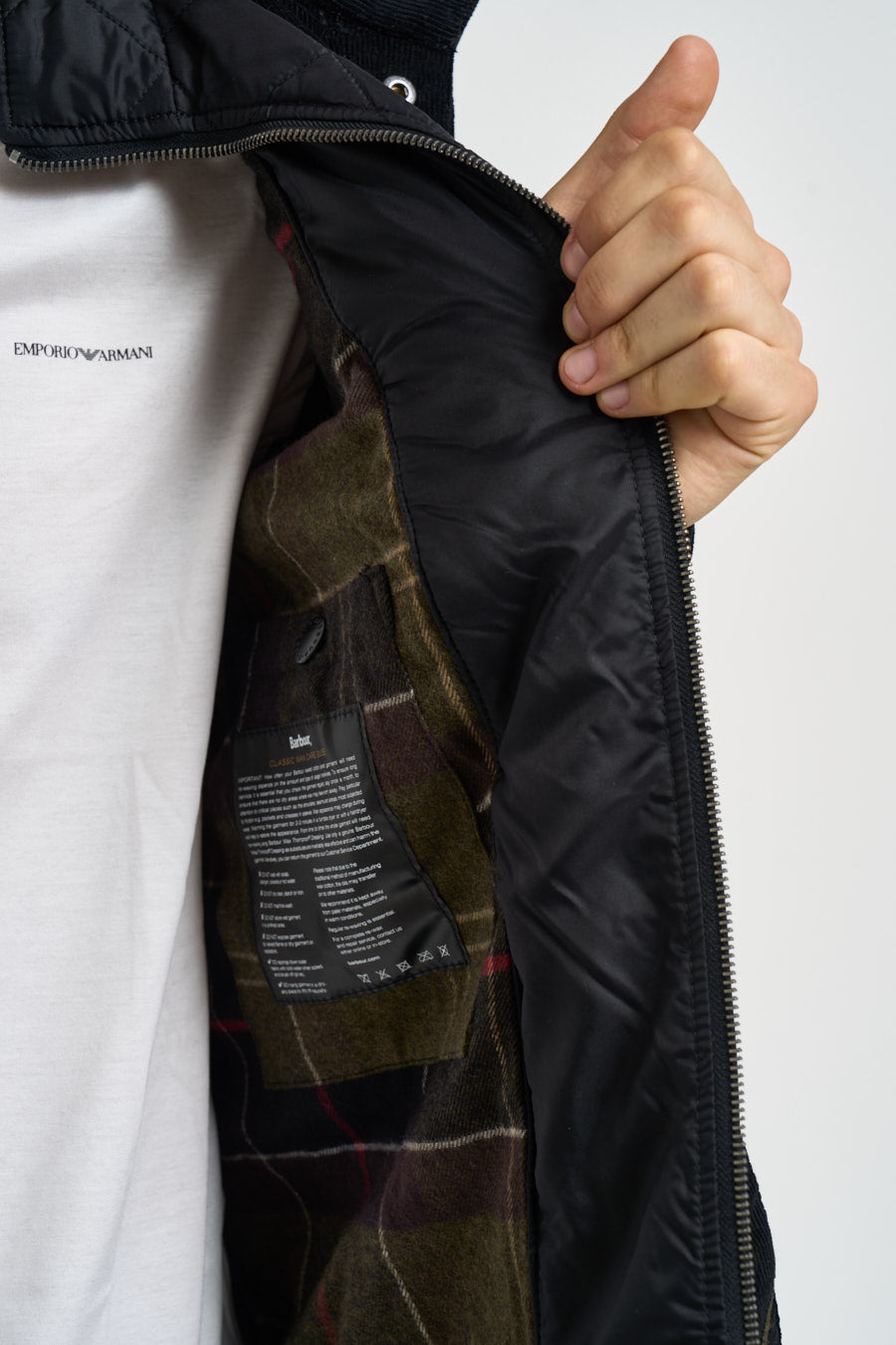 Giubbotto uomo cerato Ogston nero MWX0700 BK11 BARBOUR 