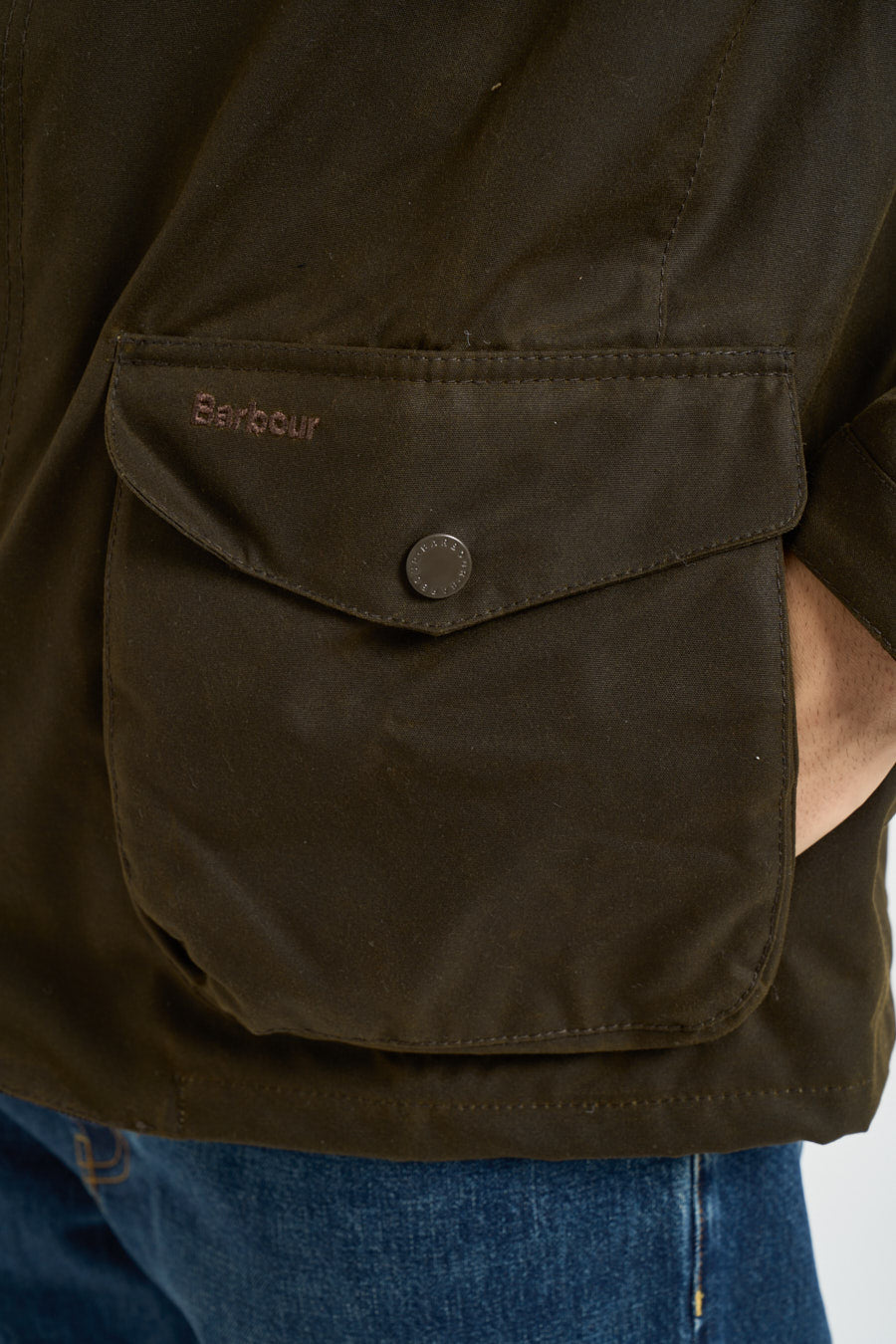 Giubbotto uomo cerato Ogston verde MWX0700 OL51 BARBOUR 