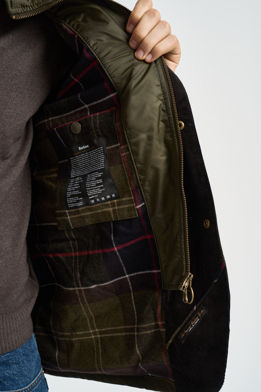 Giubbotto uomo cerato Ogston verde MWX0700 OL51 BARBOUR 