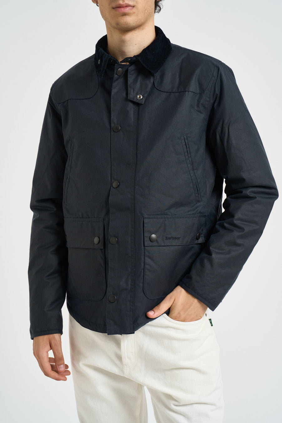 Giacca uomo Reelin cerata blu MWX1106 NY92 BARBOUR 