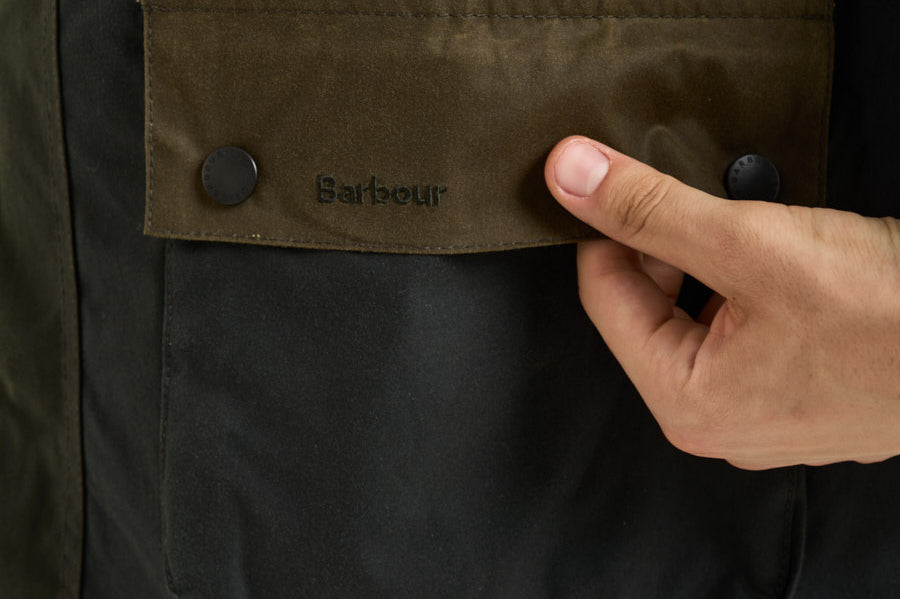 Giacca uomo in cotone cerato verde MWX2500 SG51 BARBOUR 