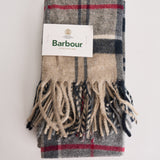 Sciarpa uomo tartan beige e grigia USC0324 TN31 BARBOUR 