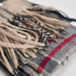 Sciarpa uomo tartan beige e grigia USC0324 TN31 BARBOUR 