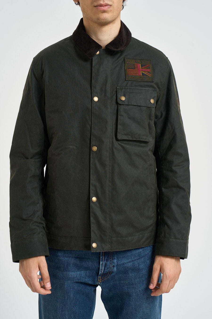 Giubbotto uomo cerato verde scuro MWX1853 SG91 BARBOUR INTERNATIONAL 