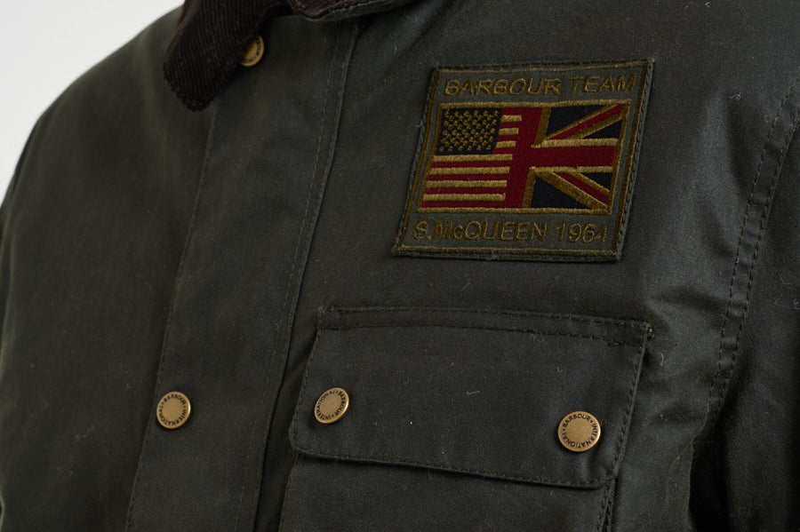 Giubbotto uomo cerato verde scuro MWX1853 SG91 BARBOUR INTERNATIONAL 