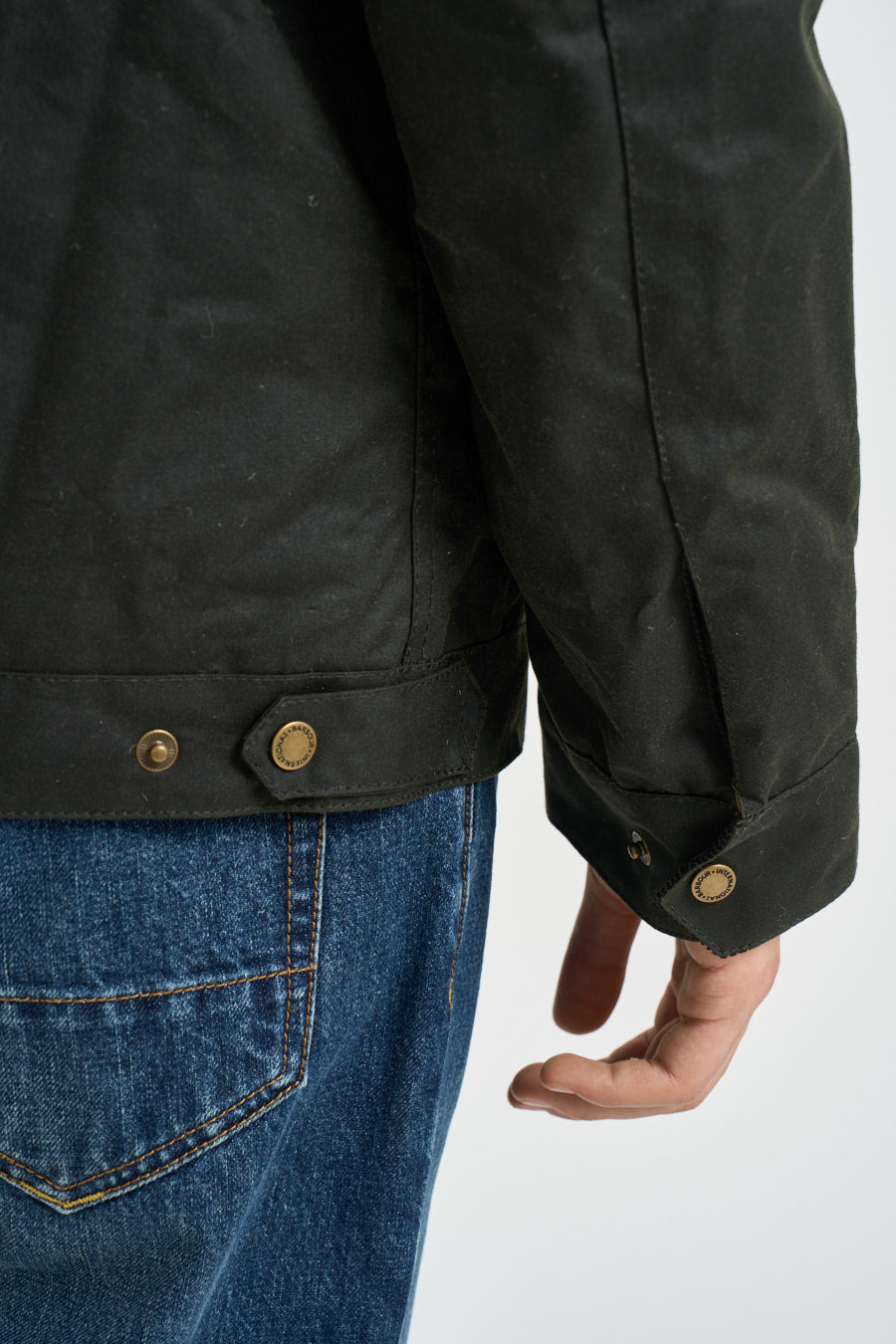 Giubbotto uomo cerato verde scuro MWX1853 SG91 BARBOUR INTERNATIONAL 