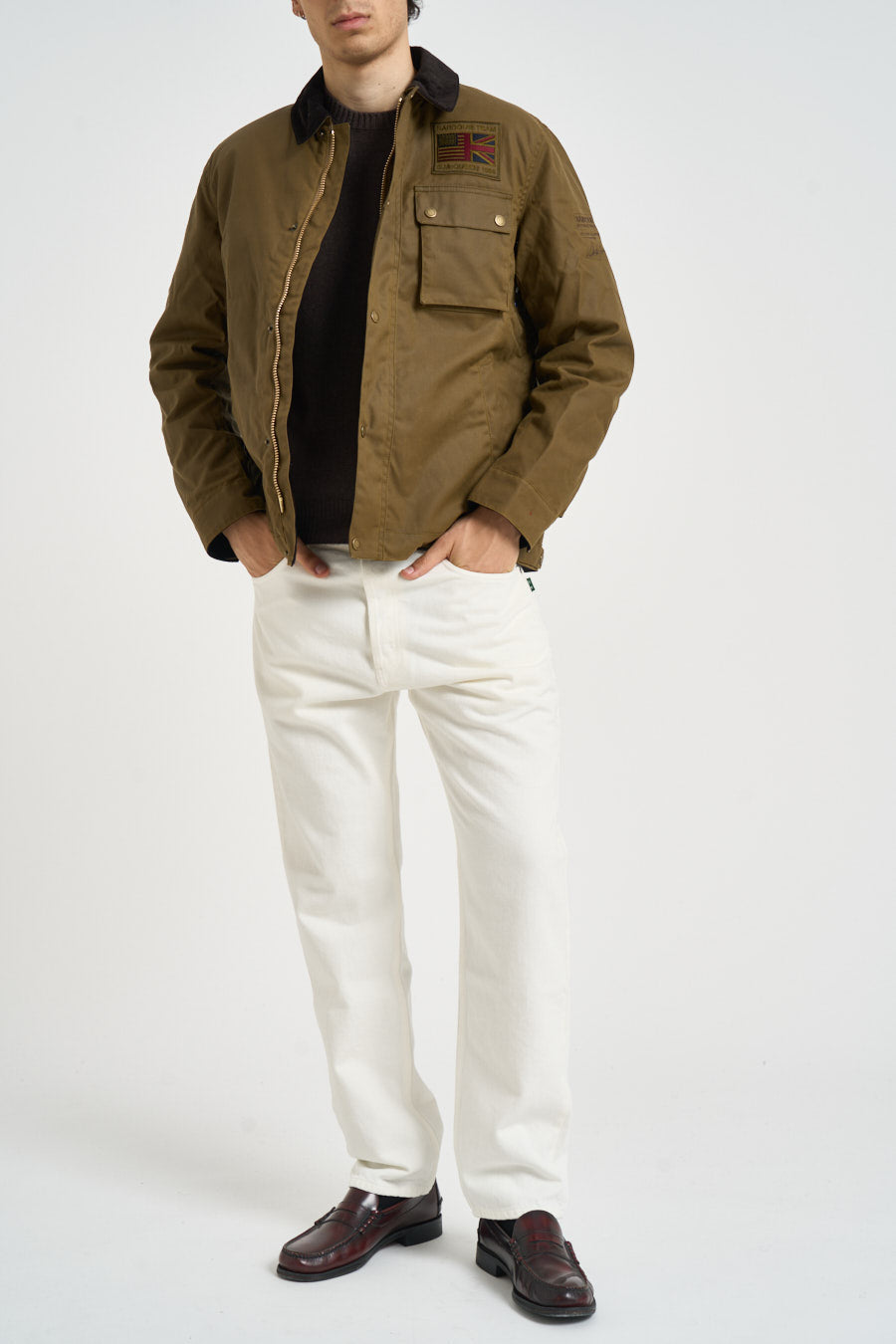 Giubbotto uomo cerato verde oliva MWX1853 SN32 BARBOUR INTERNATIONAL 