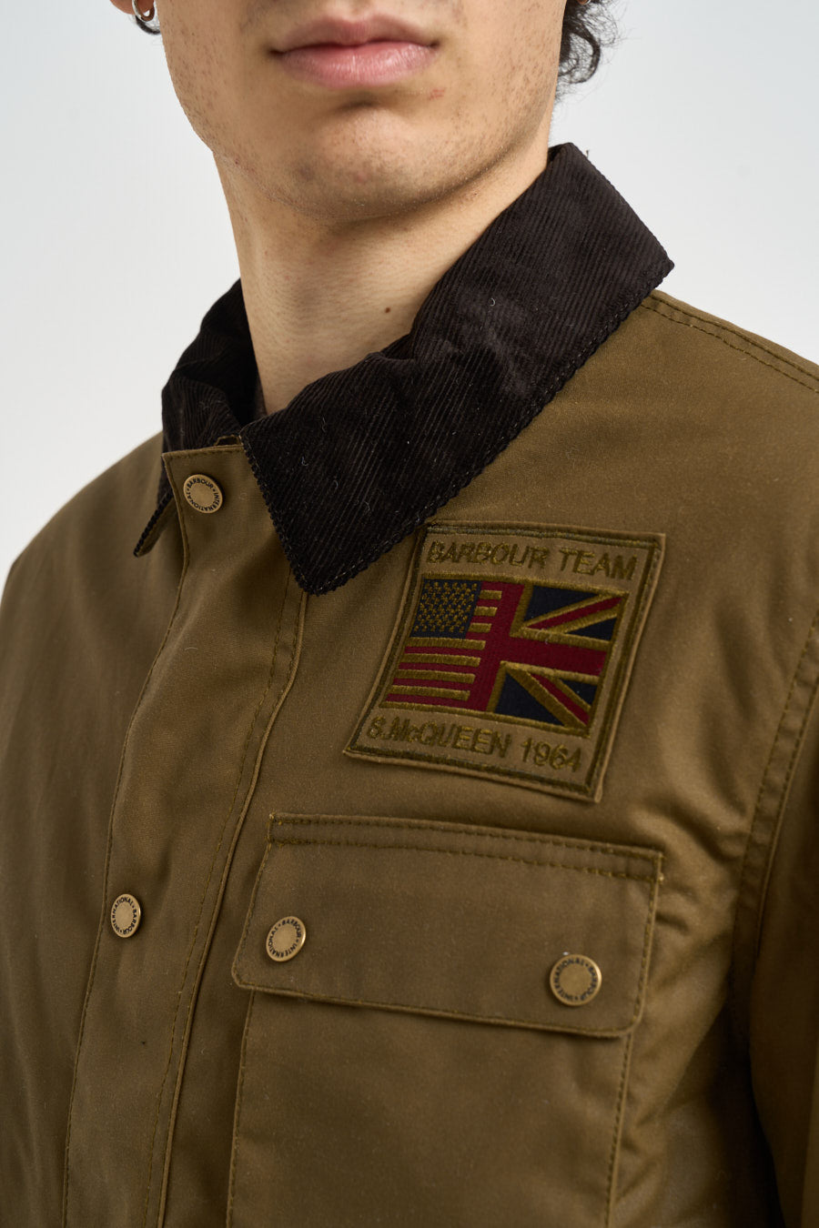 Giubbotto uomo cerato verde oliva MWX1853 SN32 BARBOUR INTERNATIONAL 