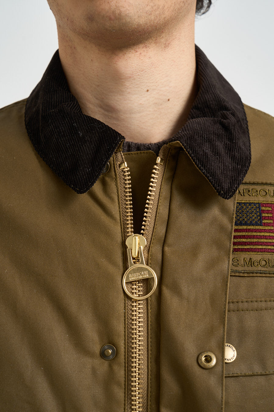 Giubbotto uomo cerato verde oliva MWX1853 SN32 BARBOUR INTERNATIONAL 