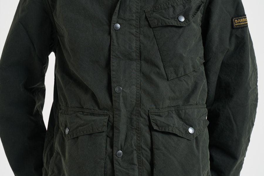 Giacca uomo Drifter in cotone cerato verde MWX2600 SG51 BARBOUR INTERNATIONAL 