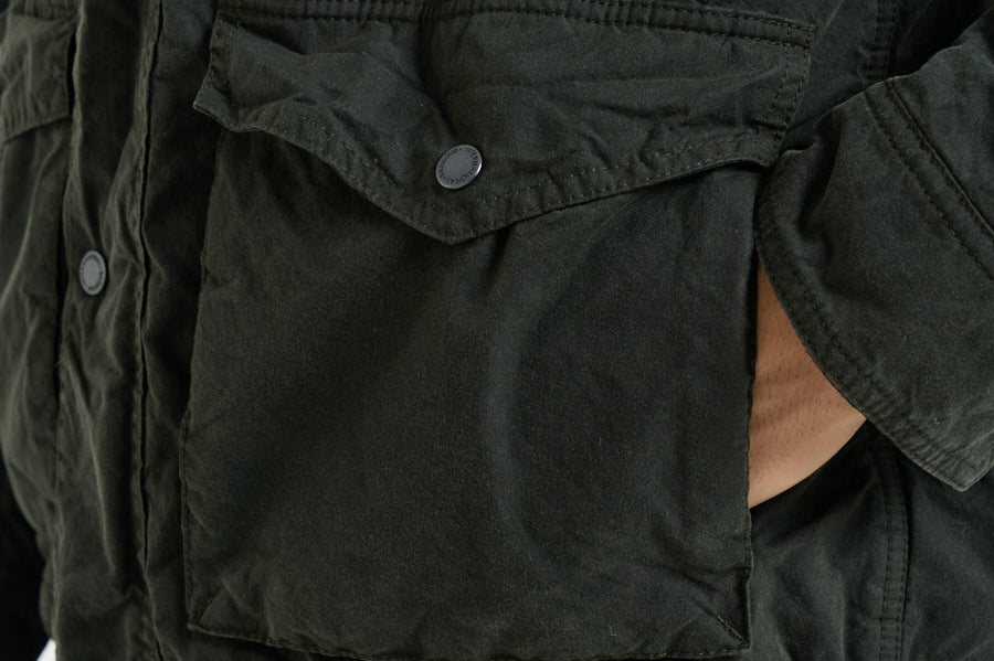Giacca uomo Drifter in cotone cerato verde MWX2600 SG51 BARBOUR INTERNATIONAL 