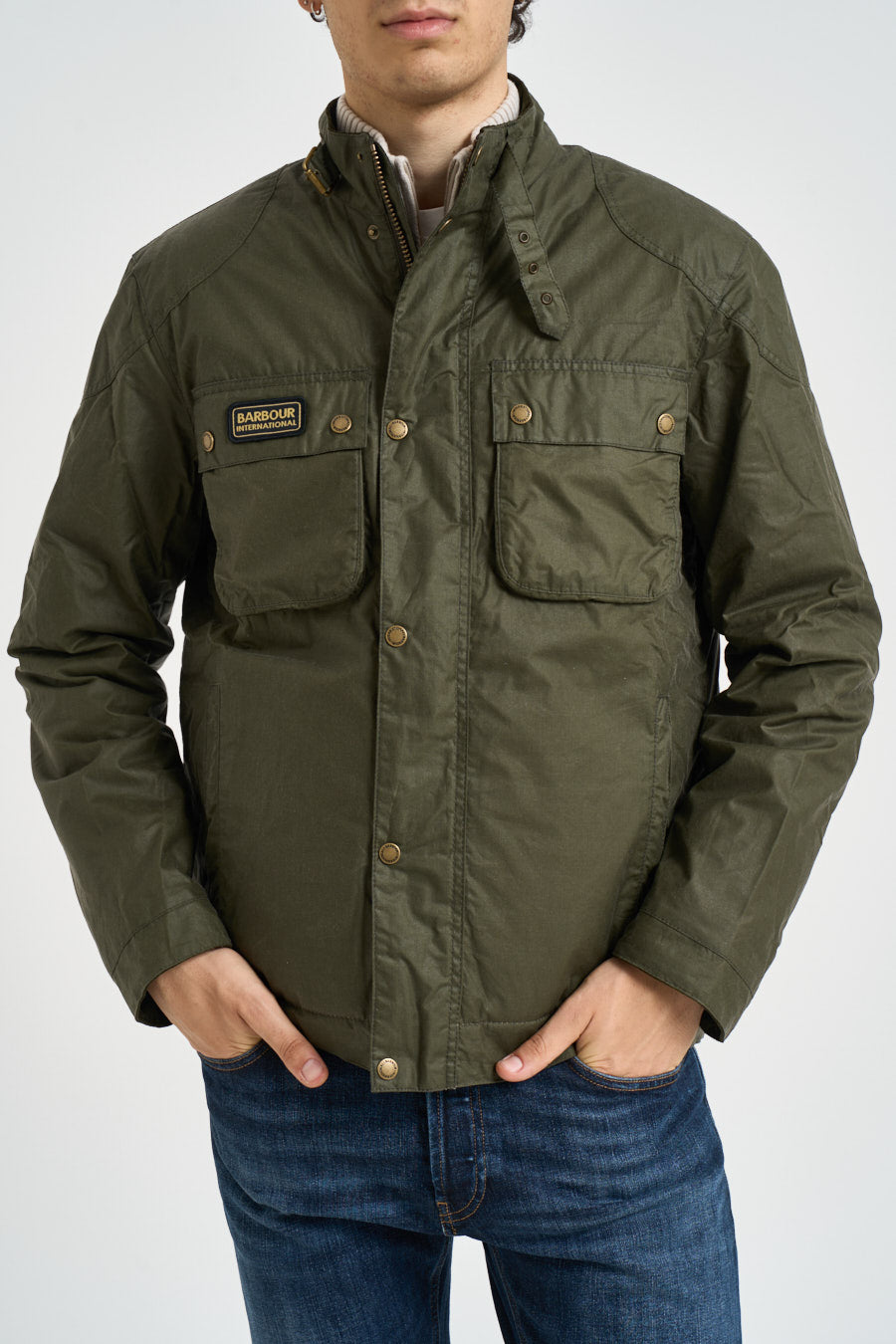 Giacca uomo Merton verde MWX2601 OL54 BARBOUR INTERNATIONAL 