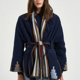 Cappa donna fantasia navaho blu navy S1250 2800288 BAZAR DELUXE 