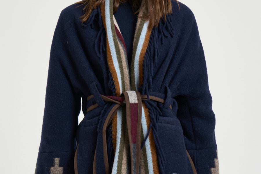 Cappa donna fantasia navaho blu navy S1250 2800288 BAZAR DELUXE 