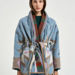Cappa donna fantasia navaho celeste S1250 2800289 BAZAR DELUXE 